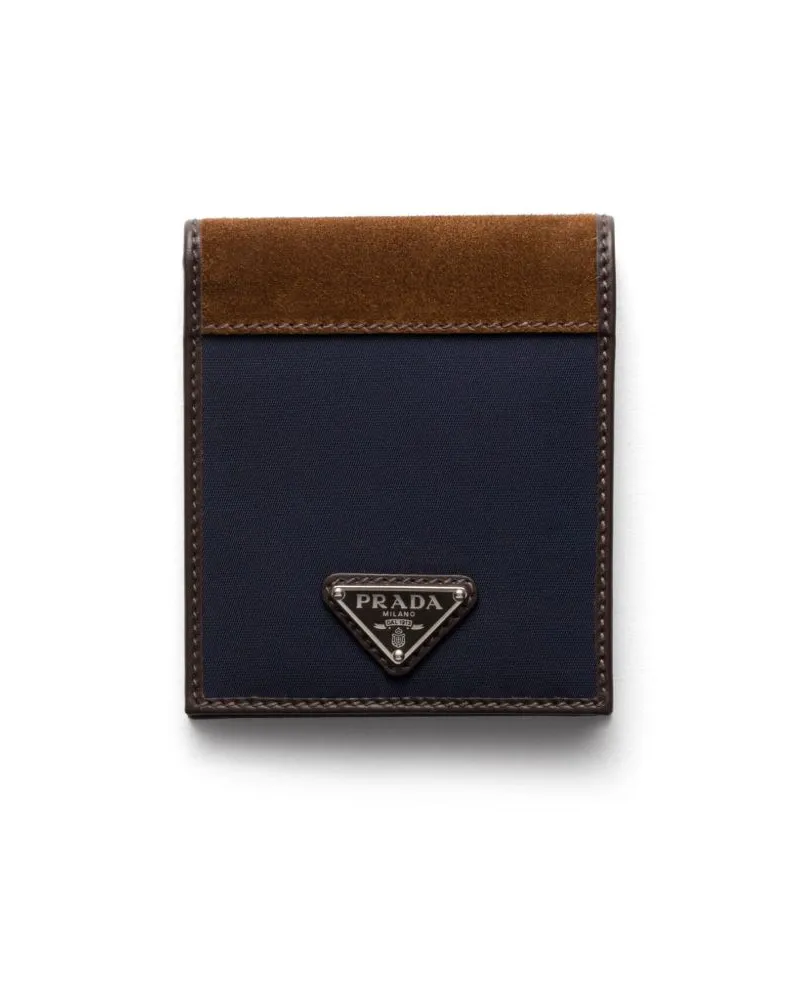 Prada Portemonnaie mit Triangel-Logo - Blau Blau