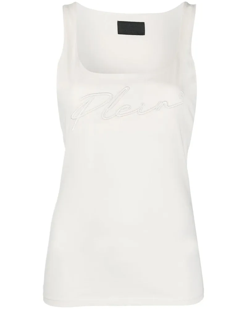 Philipp Plein Tanktop mit Logo-Stickerei - Weiß Weiß