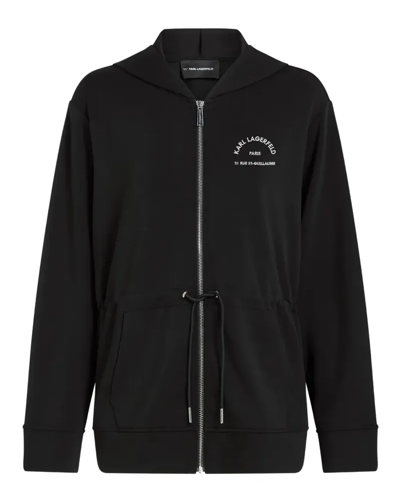 Karl Lagerfeld Kapuzenjacke mit Reißverschluss - Schwarz Schwarz
