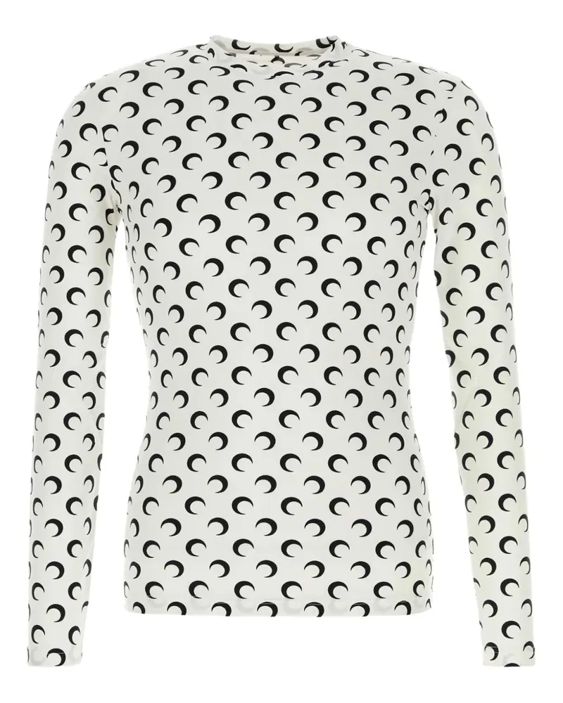 Marine Serre T-Shirt mit Print - Weiß Weiß