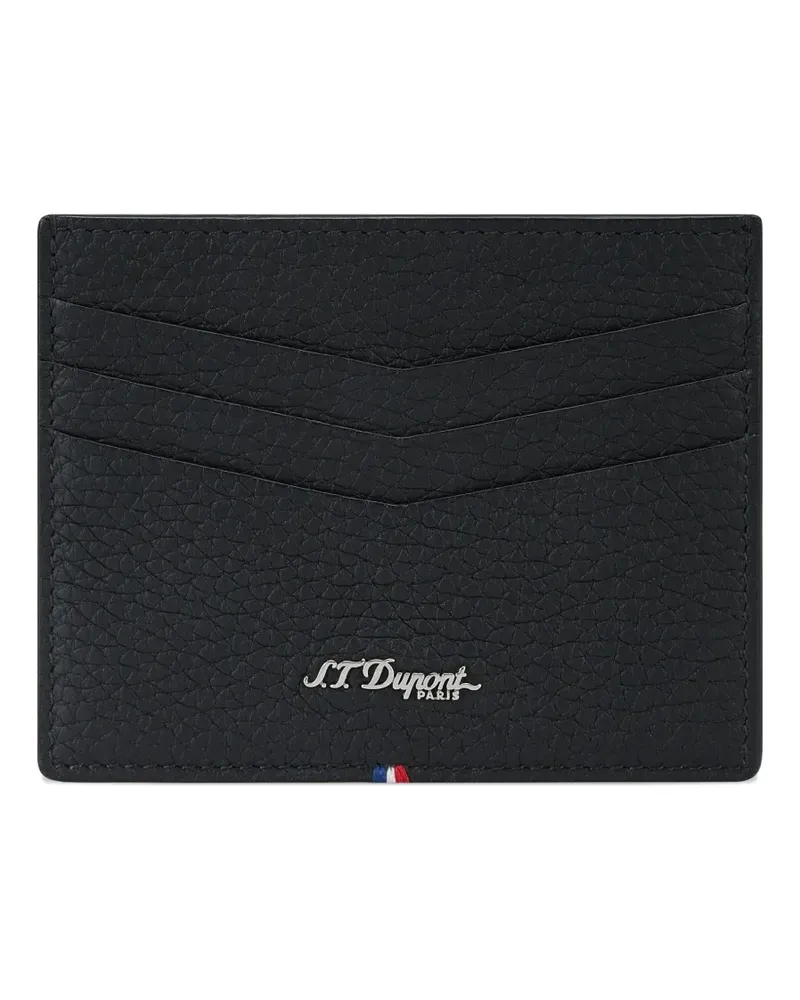 S.T. Dupont textured card holder - Schwarz Schwarz