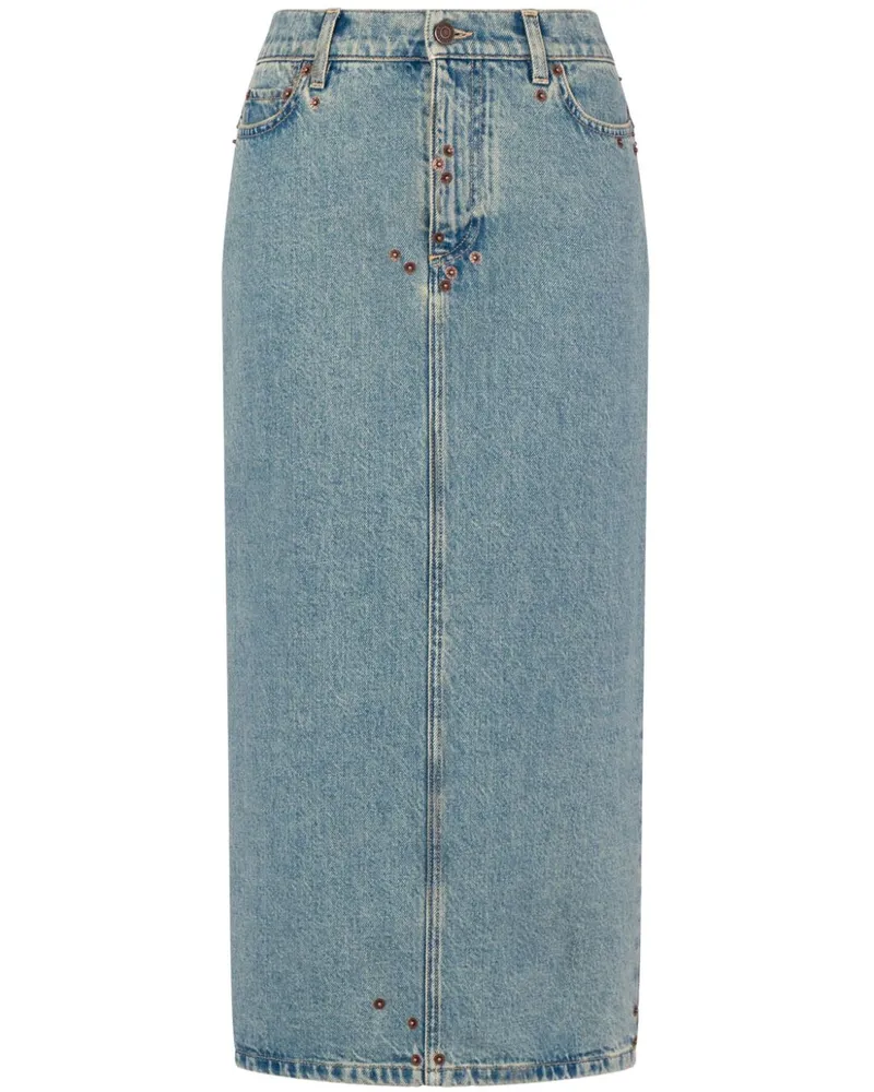 Moschino Halbhoher Jeansrock - Blau Blau