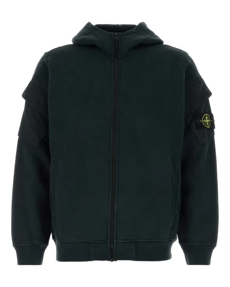 Stone Island Kapuzenjacke mit Reißverschluss - Schwarz Schwarz