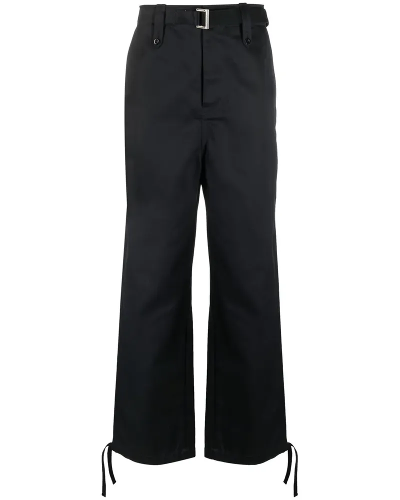 Sacai Straight-Leg-Hose mit Gürtel - Blau Blau