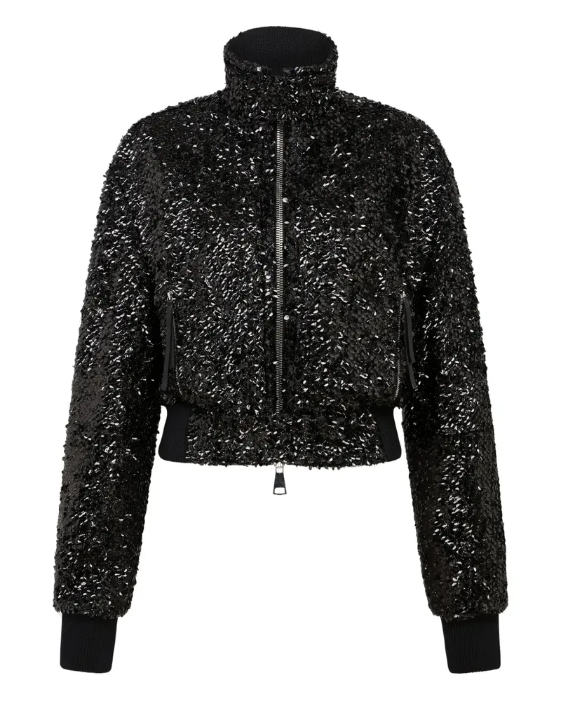 16ARLINGTON Cosima Bomberjacke mit Pailletten - Schwarz Schwarz