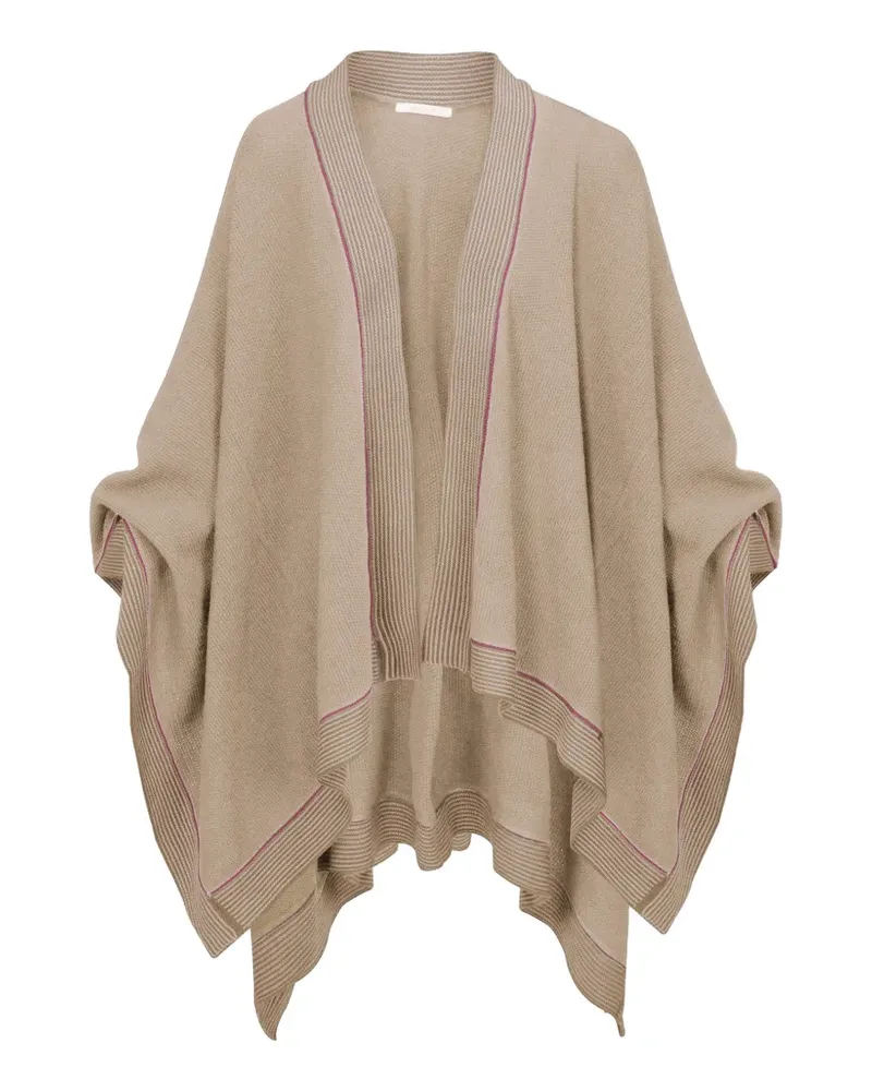 PiP Studio Offenes Cape mit Streifen - Nude Nude