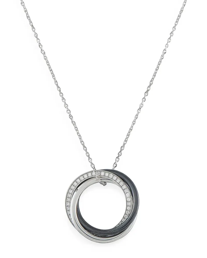 Cartier Trinity diamond and ceramic necklace - Silber Silber
