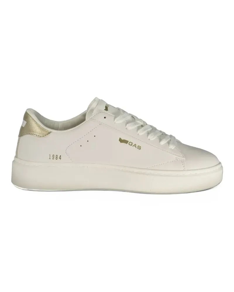Gas Sneakers mit Kontrasteinsätzen - Weiß Weiß