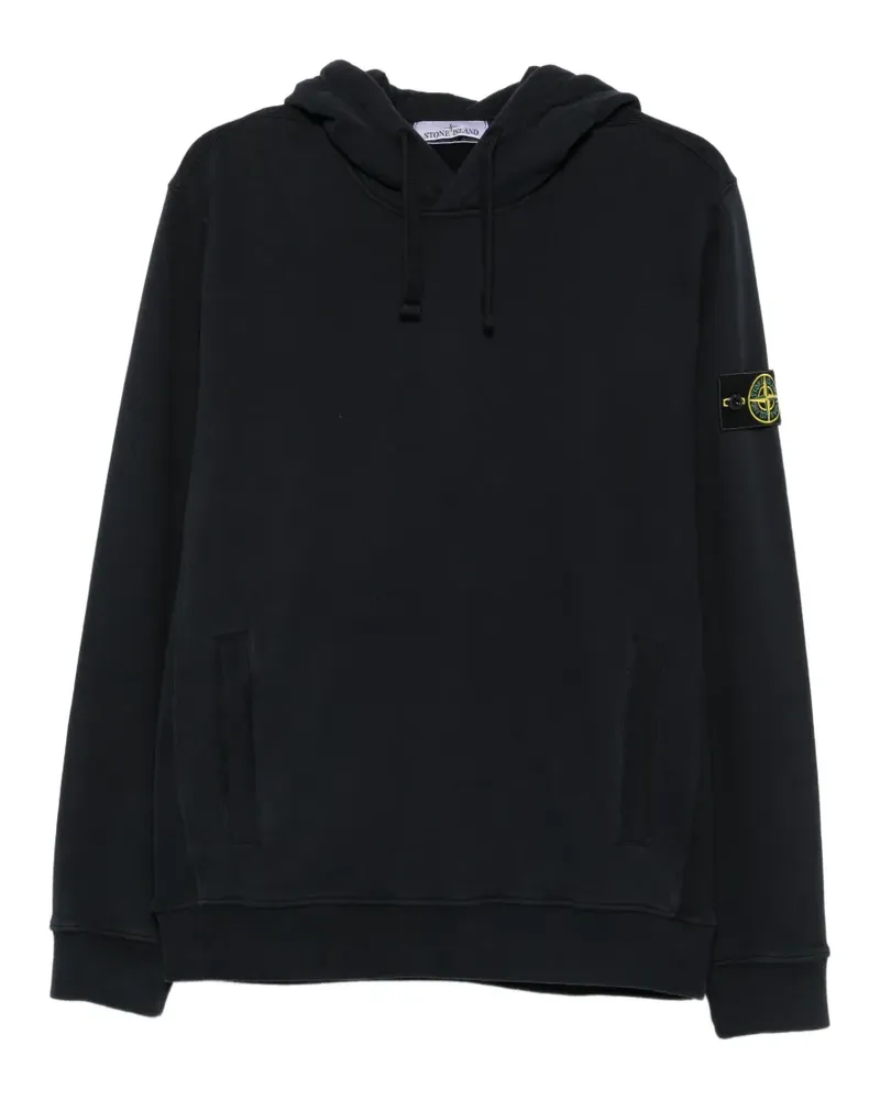 Stone Island logo-patch drawstring hoodie - Blau Blau