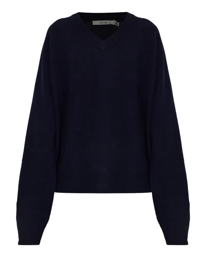 Gestuz Gzmanzi V-neck sweater - Blau Blau