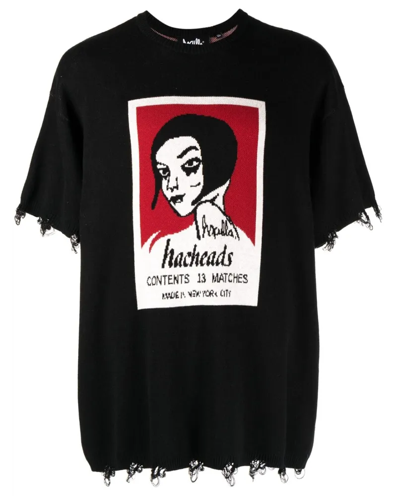 Haculla Hacheads Pullover im Distressed-Look - Schwarz Schwarz