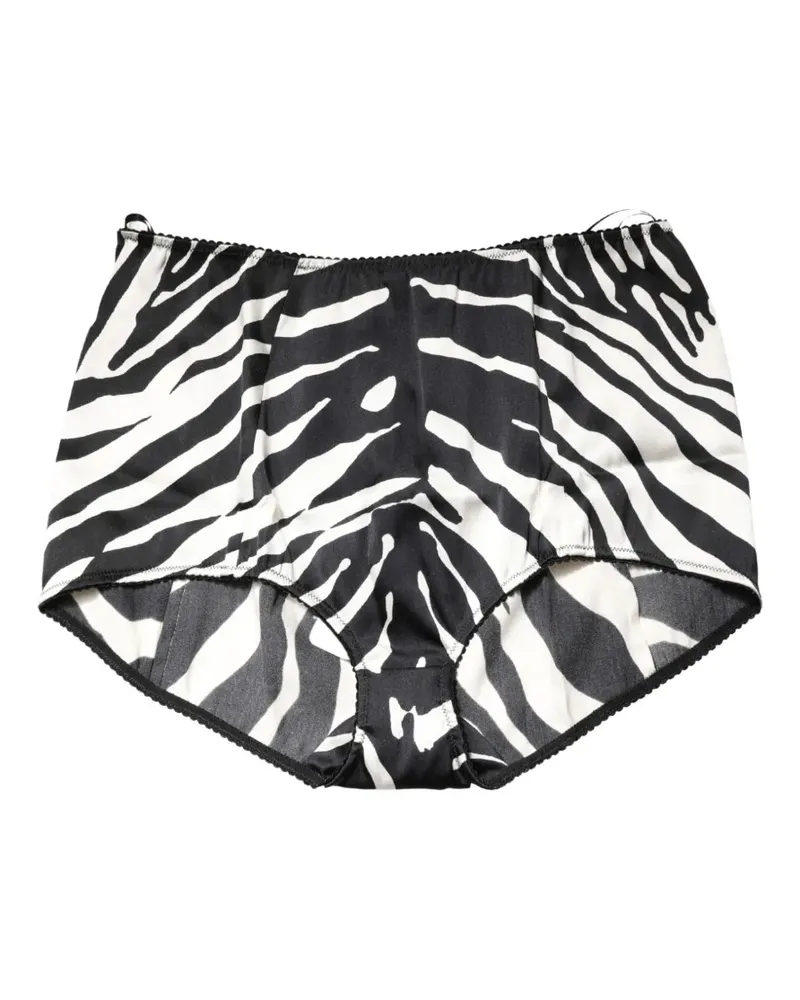 Dolce & Gabbana zebra-print high-waist briefs - Schwarz Schwarz