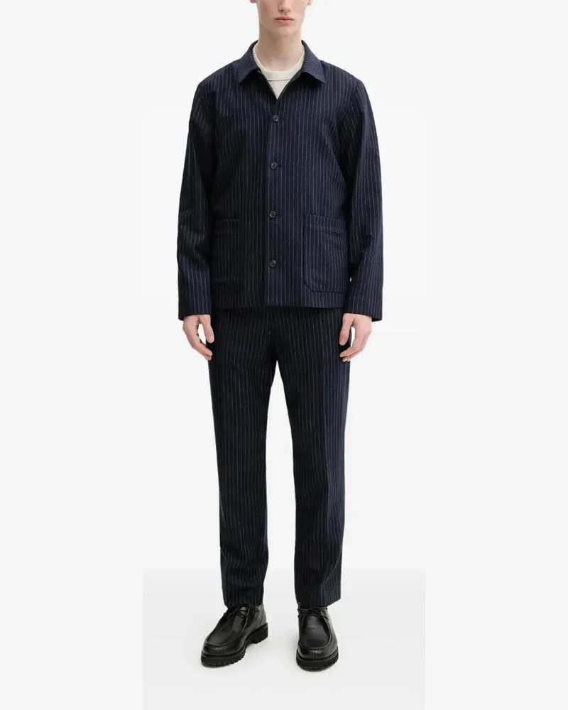 A.P.C. Jacke mit Nadelstreifen - Blau Blau