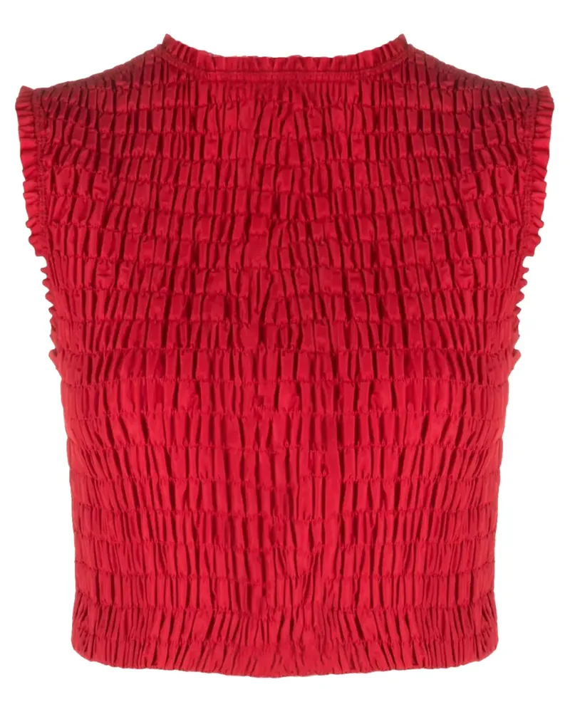 Patou Gesmoktes Cropped-Top - Rot Rot