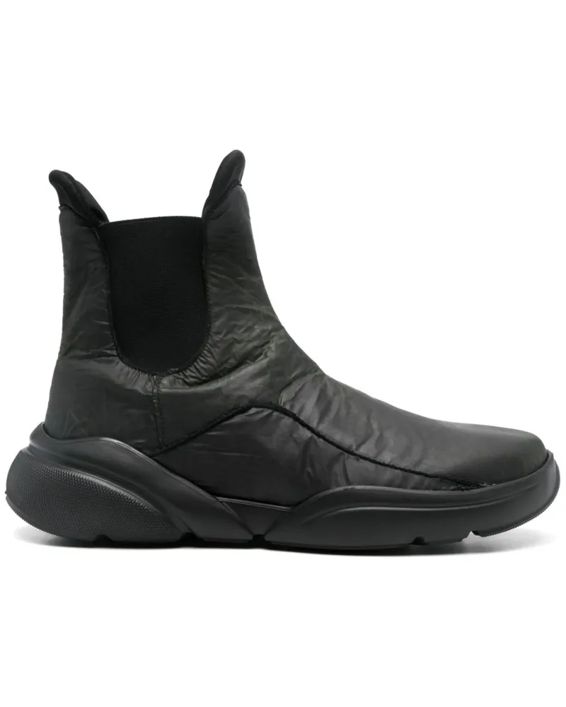 Eckhaus Latta Stiefel mit Knitteroptik - Schwarz Schwarz