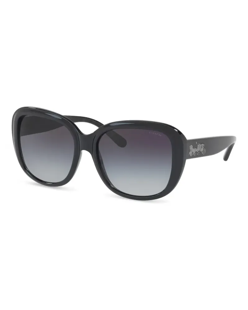 Coach Horse and Carriage Sonnenbrille mit rundem Gestell - Schwarz Schwarz