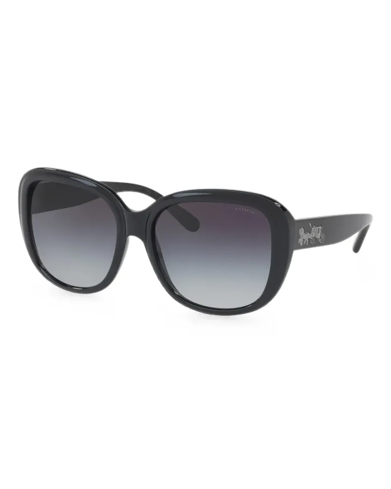 Coach Horse and Carriage round-frame sunglasses - Schwarz Schwarz