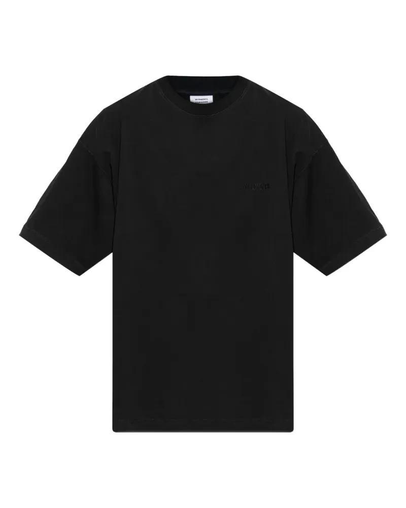 VETEMENTS embroidered-logo T-shirt - Schwarz Schwarz