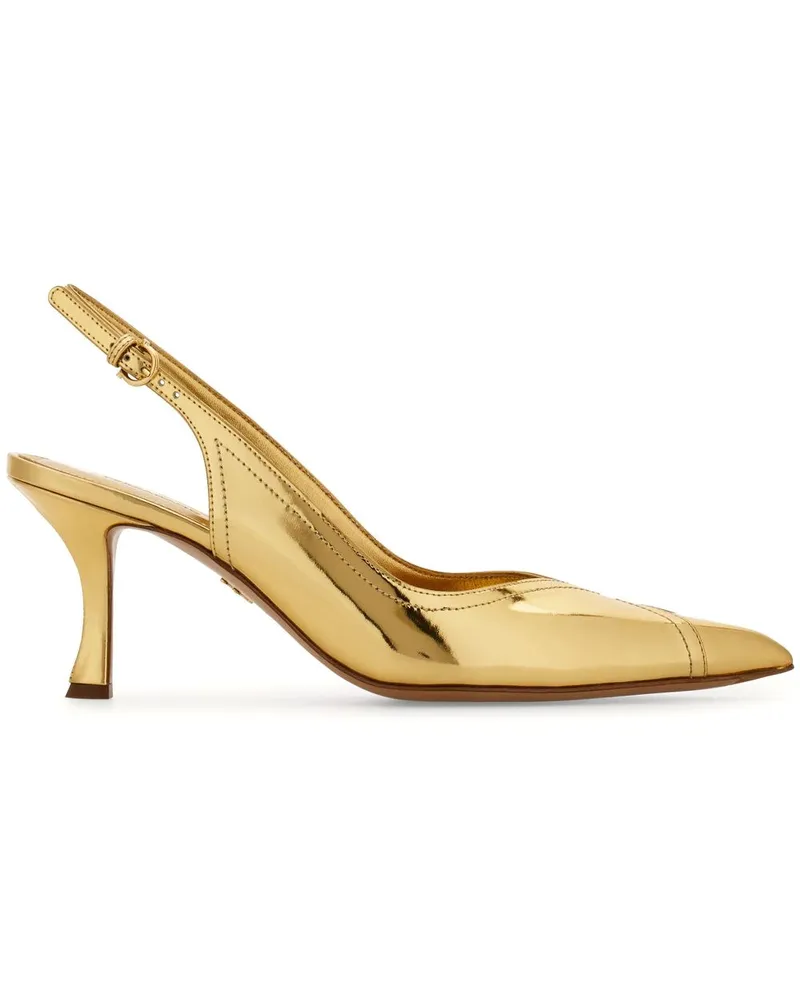Ferragamo Pumps im Metallic-Look 70mm - Gold Gold