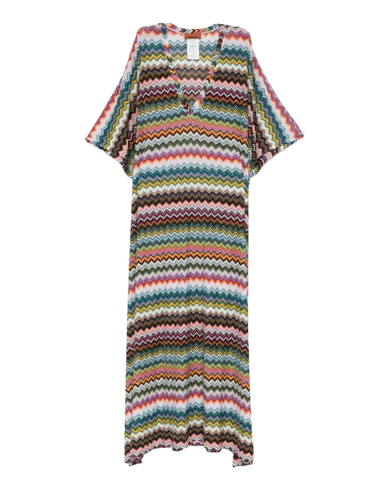Missoni V-neck chevron maxi dress - Weiß Weiß