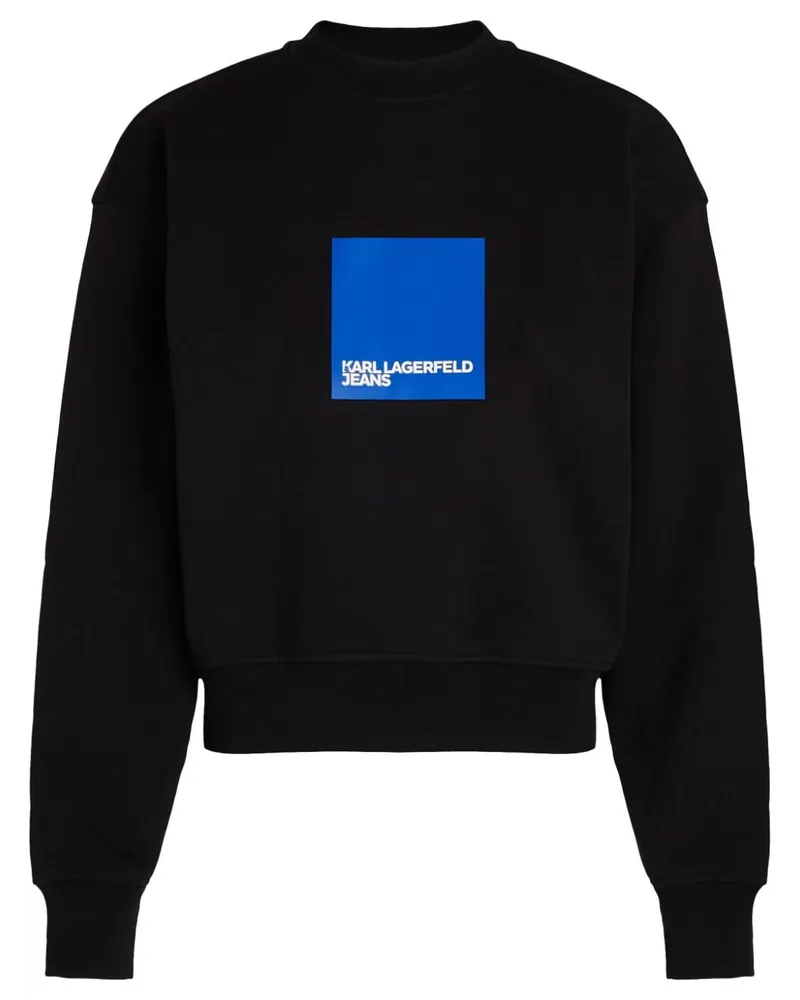 Karl Lagerfeld Sweatshirt aus Bio-Baumwolle mit Logo - Schwarz Schwarz