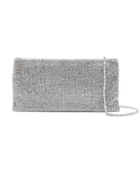 Benedetta Bruzziches Your Best Friend Clutch mit Strass Silber