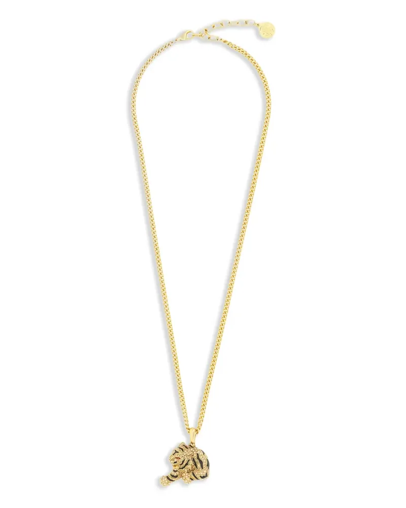 Roberto Cavalli Halskette mit emailliertem Tigeranhänger - Gold Gold