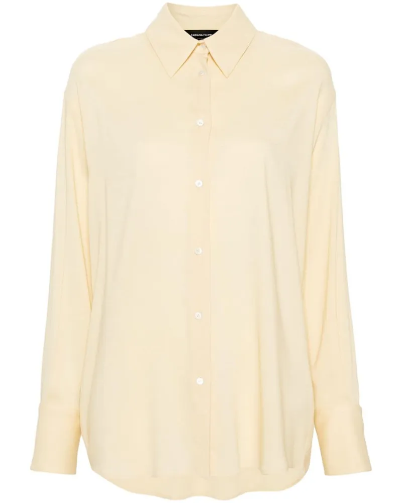 Fabiana Filippi Hemd Krepphemd - Gelb Gelb