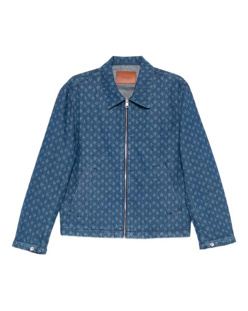 Sandro Gemusterte Jacke mit Reißverschluss - Blau Blau