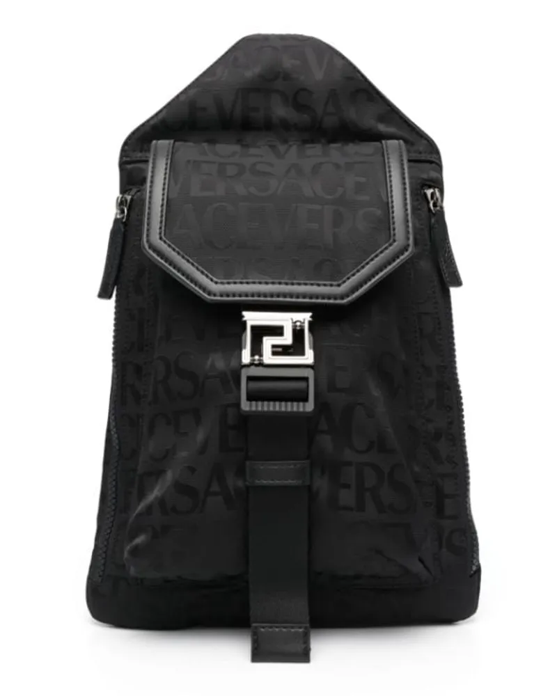 Versace Allover Neo sling backpack Schwarz