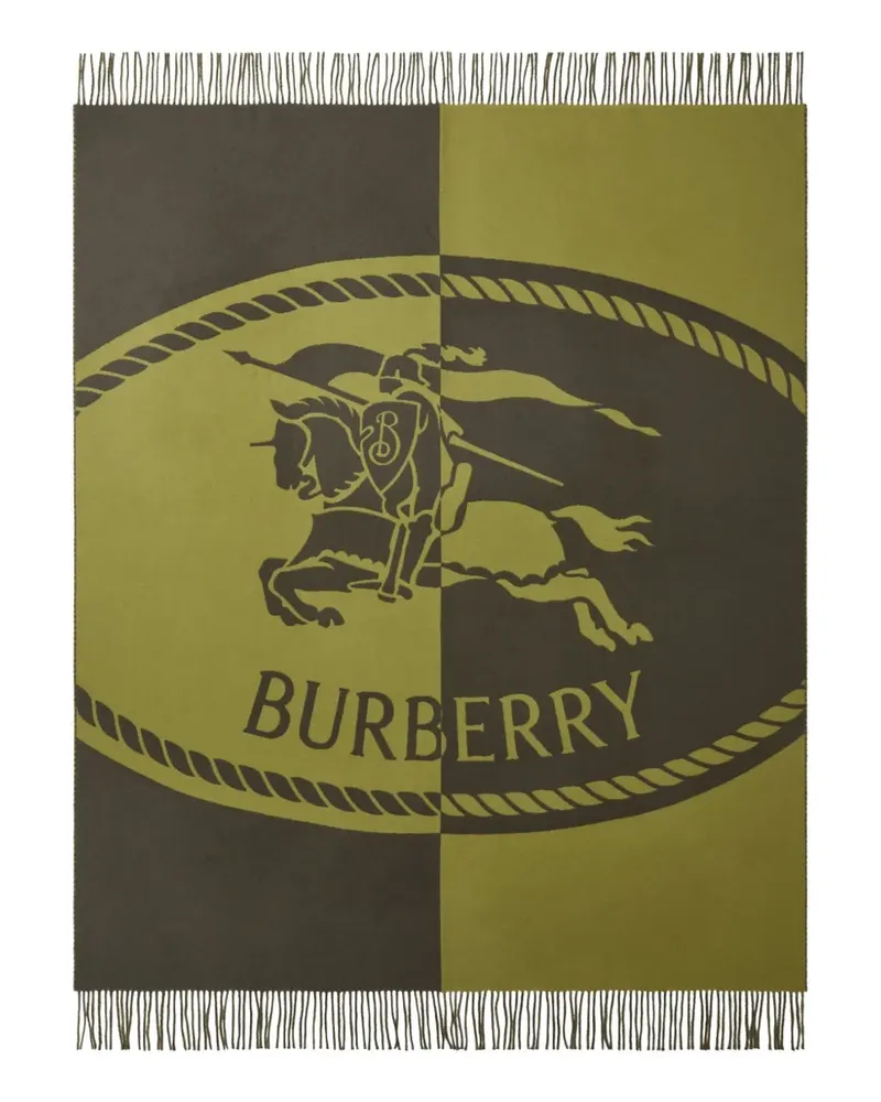 Burberry Decke aus Wolle - Grün Grün