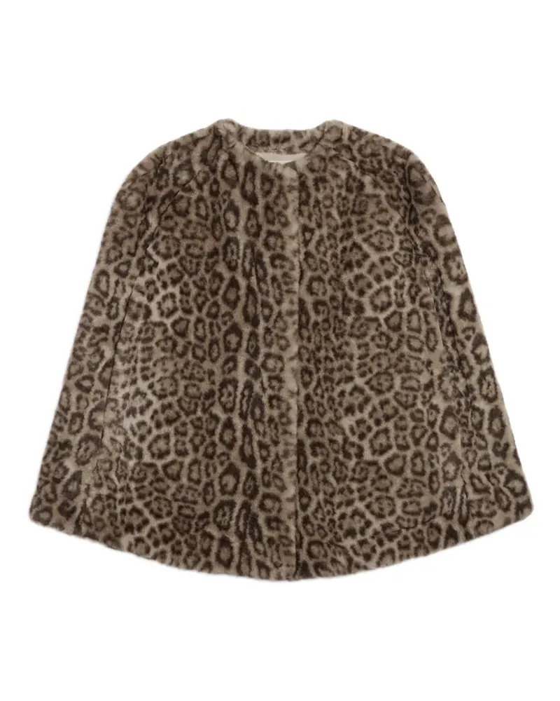 APPARIS Sloane Cape mit Leopardenprint - Braun Braun
