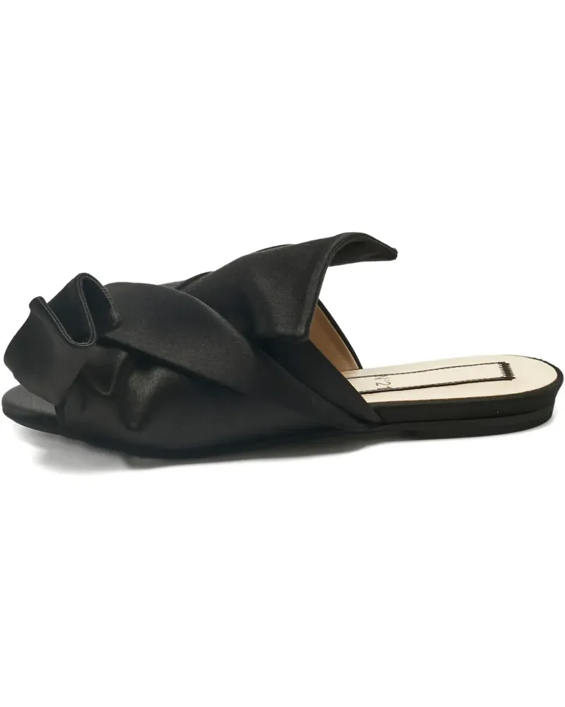 N° 21 Mules mit Knotendetail - Schwarz Schwarz