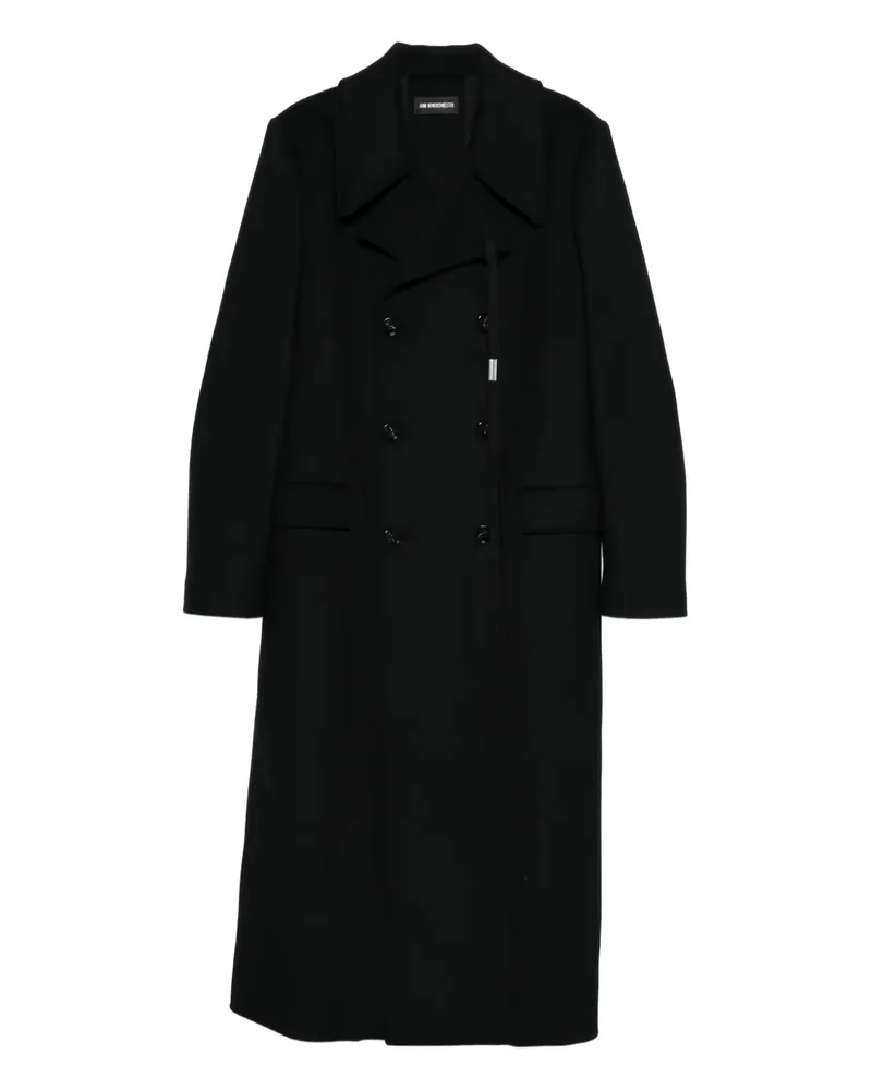 Ann Demeulemeester Doppelreihiger Mantel - Schwarz Schwarz