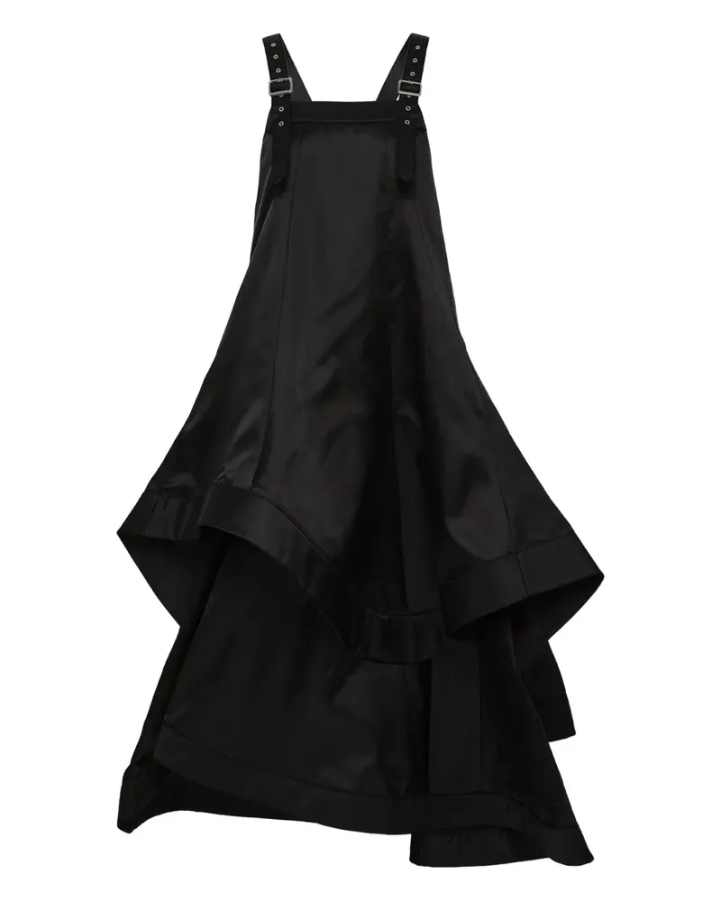 Noir Kei Ninomiya layered pinafore midi dress - Schwarz Schwarz