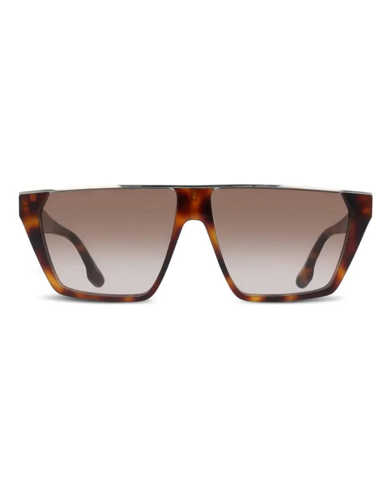 Victoria Beckham Sonnenbrille mit geometrischem Gestell - Braun Braun