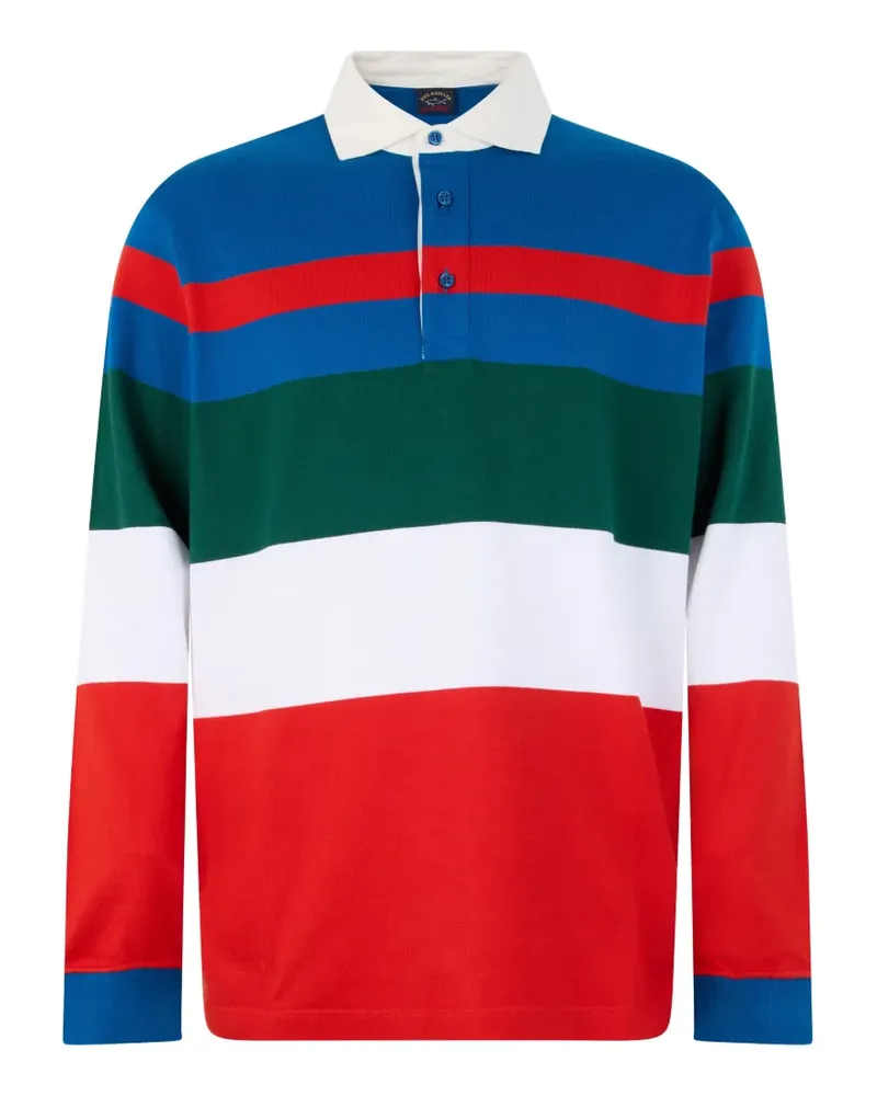 Paul & Shark striped long-sleeve polo shirt - Rot Rot