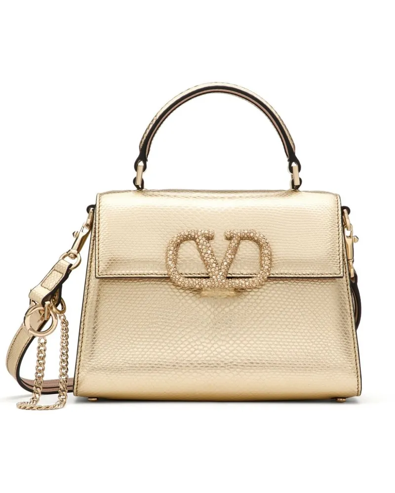 Valentino Garavani Kleiner VSling Metallic-Tote Bag - Gold Gold