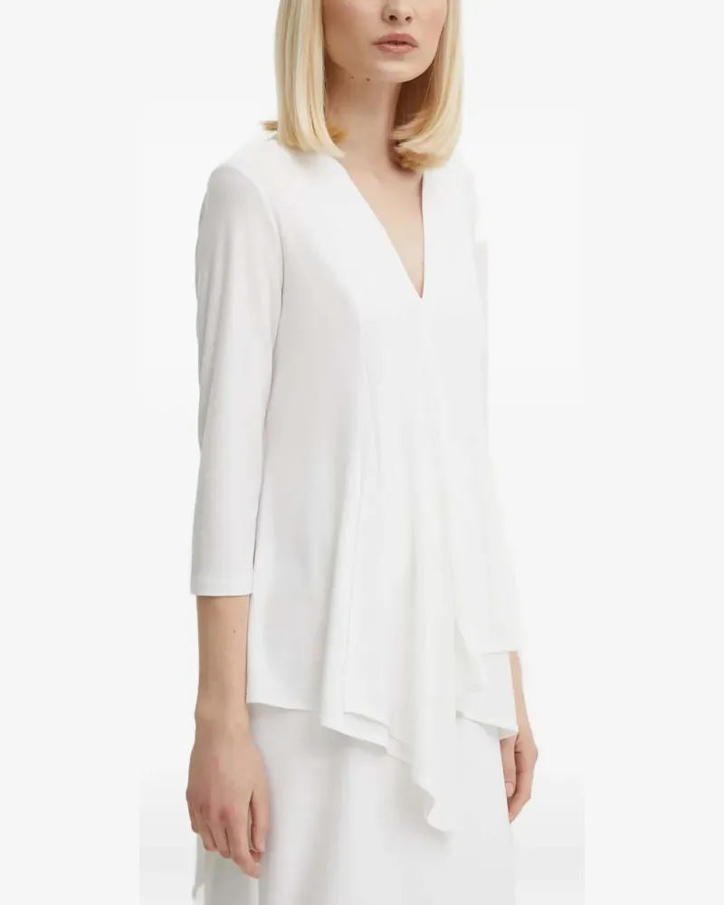 Joseph Ribkoff V-neck asymmetric blouse - Weiß Weiß