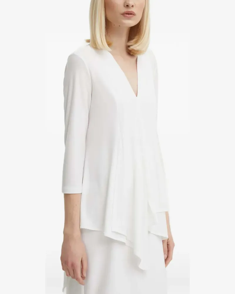 Joseph Ribkoff V-neck asymmetric blouse - Weiß Weiß