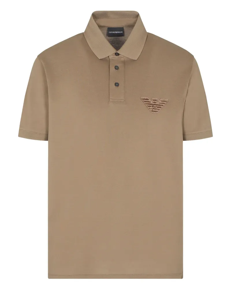 Emporio Armani Poloshirt mit Logo-Patch - Nude Nude
