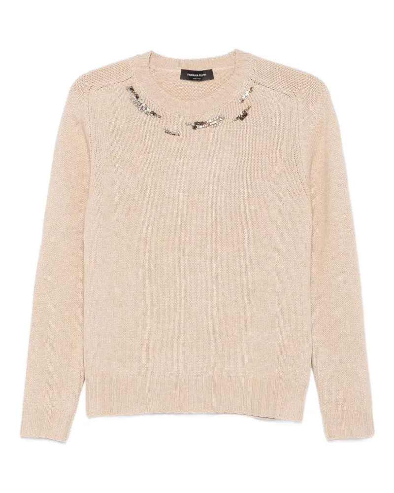 Fabiana Filippi Pullover mit Pailletten - Nude Nude
