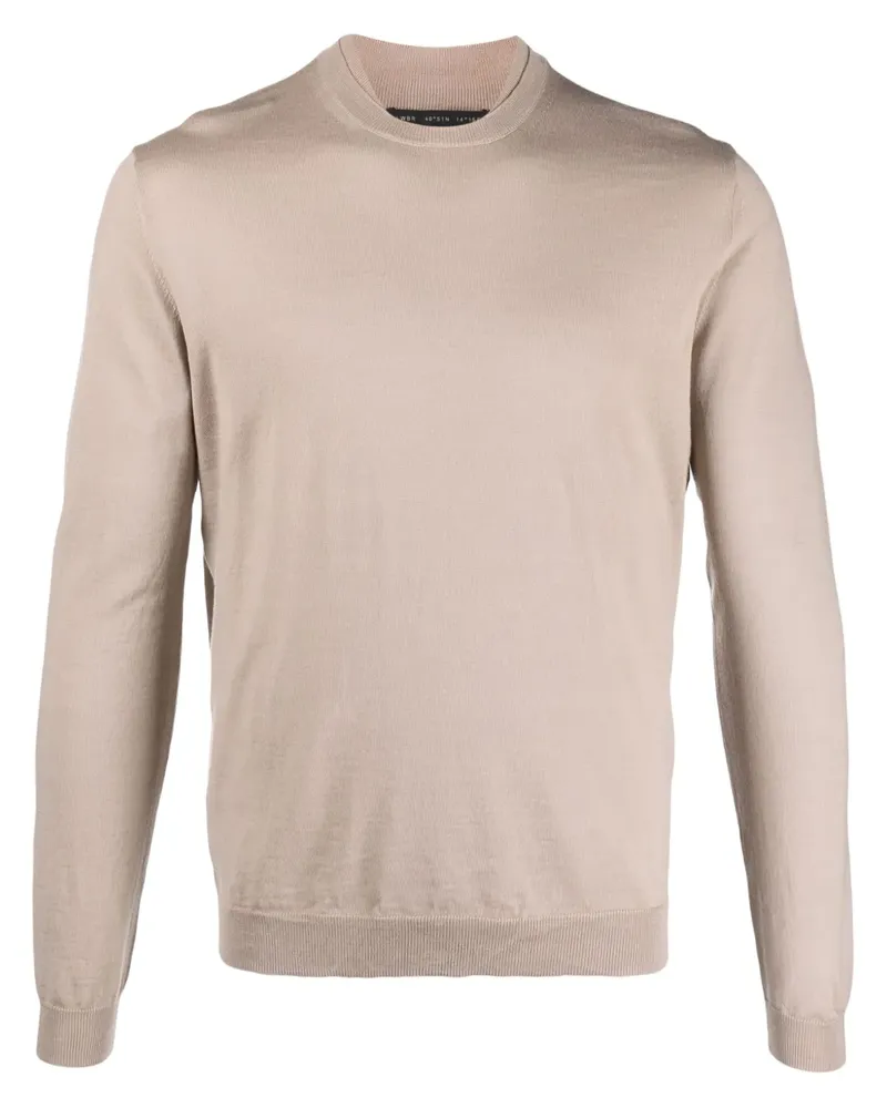 Low Brand Merinopullover im Layering-Look - Nude Nude
