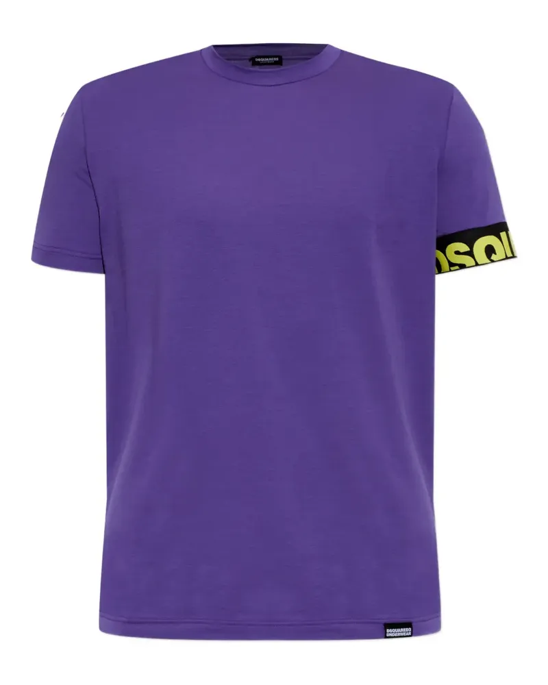 Dsquared2 logo-tape T-shirt - Violett Violett