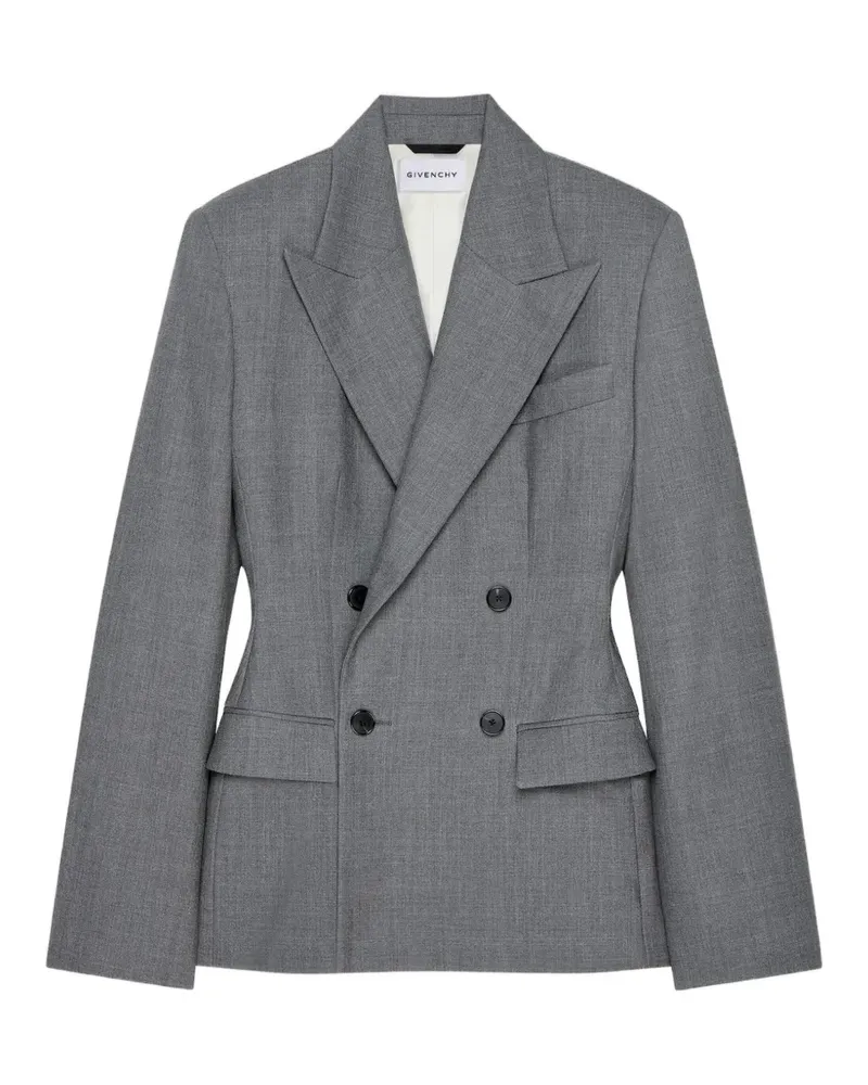 Givenchy Doppelreihige Jacke aus Wolle - Grau Grau
