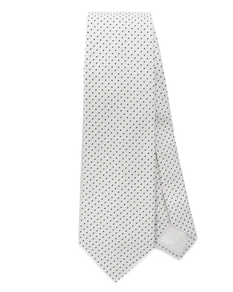 Tagliatore Krawatte mit Jacquardmuster - Weiß Weiß
