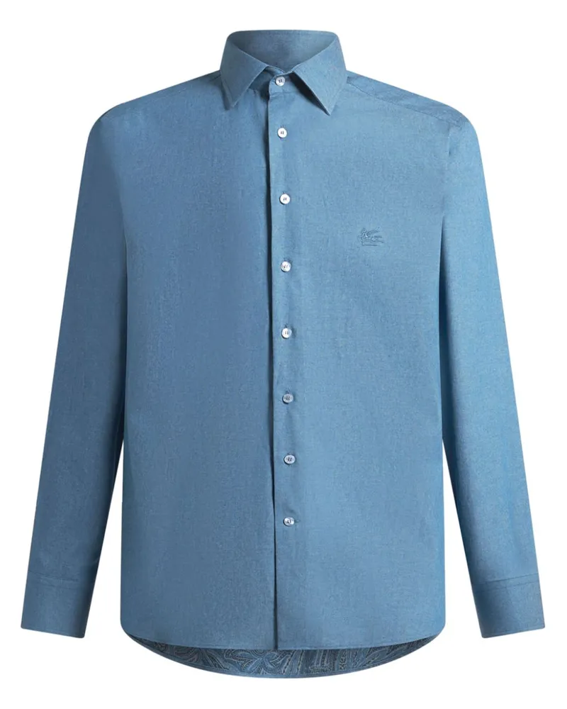 Etro Hemd mit Pegaso-Motiv - Blau Blau