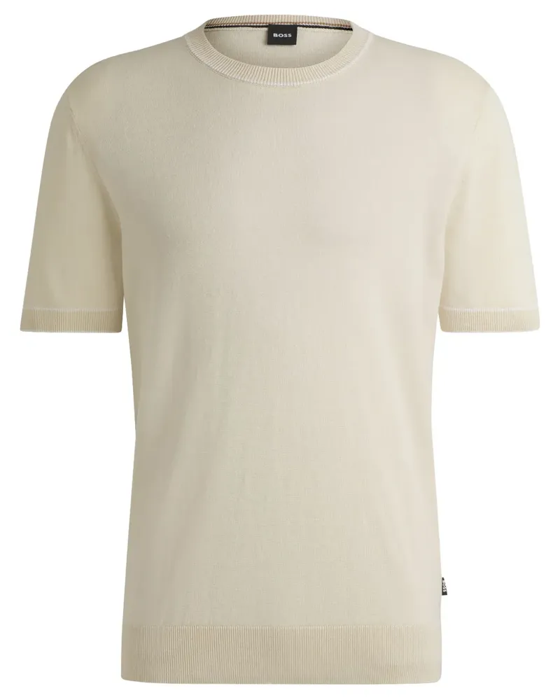 HUGO BOSS Gestricktes T-Shirt - Nude Nude