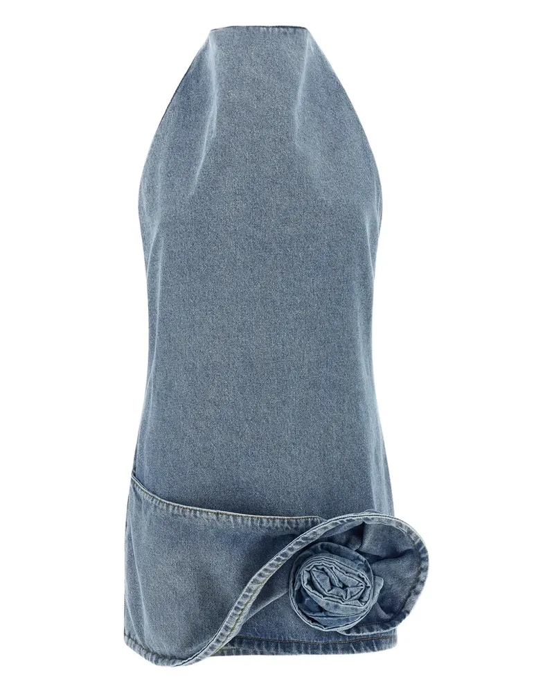 Magda Butrym Denim flower mini dress - Blau Blau