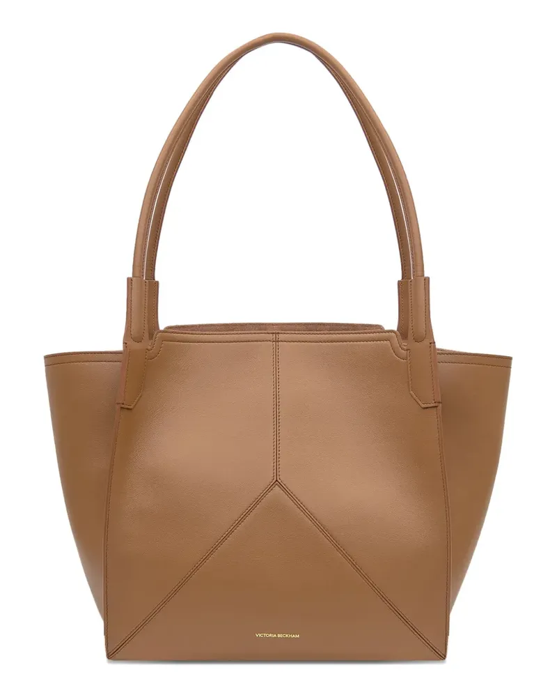 Victoria Beckham panelled leather tote bag - Nude Nude